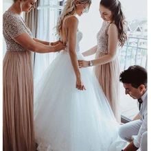 Лори сексуальное свадебное платье-Бохо длинное с открытой спиной белое пляжное свадебное платье с аппликацией кружевное сексуальное платье принцессы, невесты