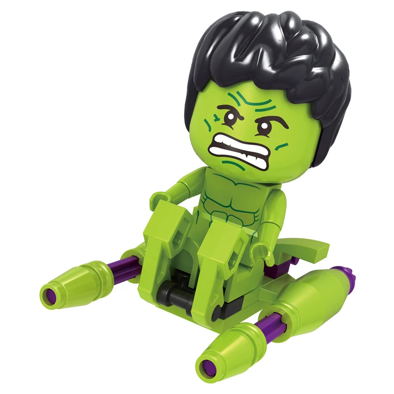 

Q Version Hulk Single Sale Marvel Avengers Super Hero Building Blocks Bricks Toy For Children Gift Early Education Action Figure