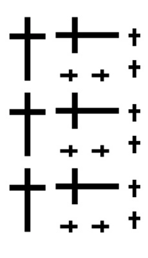 

Waterproof Temporary Tattoos 10.5*6cm Sexy small cross tatoo on finger Water Transfer fake flash tattoo for man woman kid