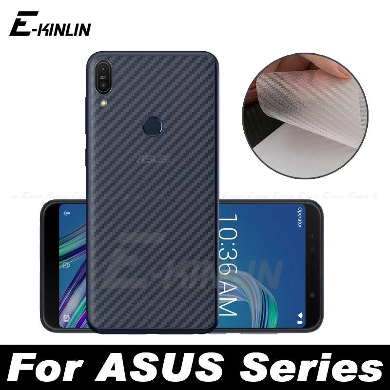 

3D Carbon Fiber Back Cover Screen Protector Film For Asus ZenFone Max Pro Plus M1 M2 ZB602KL ZB631KL ZB570TL Not Tempered Glass