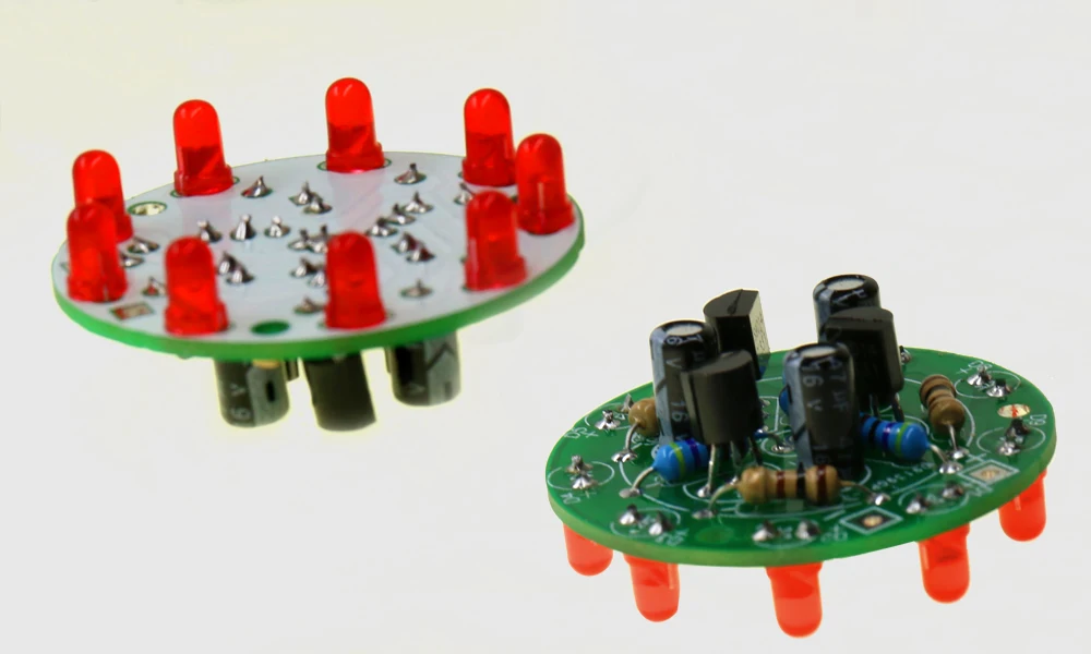 Новые электронные весело светодиодный DIY KIT круговой светильник мигающий свет подарок на день рождения электронные diy kit