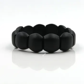 

100% Natural Black Bianshi stone bracelet Carve Black jade Bian shi si bin Magnetic therapy Health bracelet For Women and Men