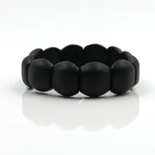 100% Natural Black Bianshi stone bracelet Carve Black jade Bian shi si bin Magnetic therapy Health bracelet For Women and Men