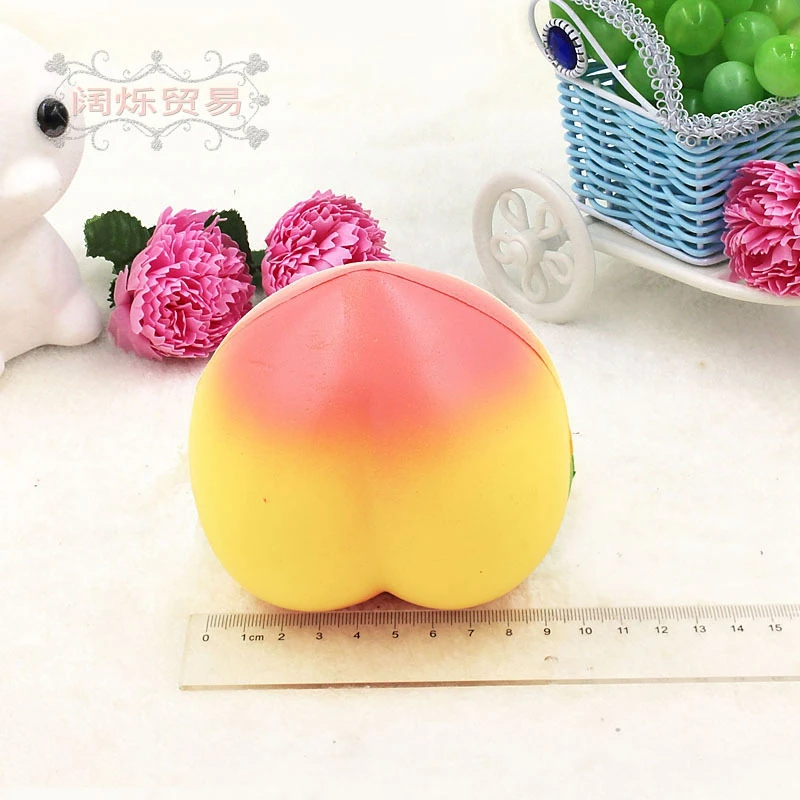 

10CM PU Simulation Peach Squishy Slow Rising Cream Scented Fragrance Crafts Photography Props