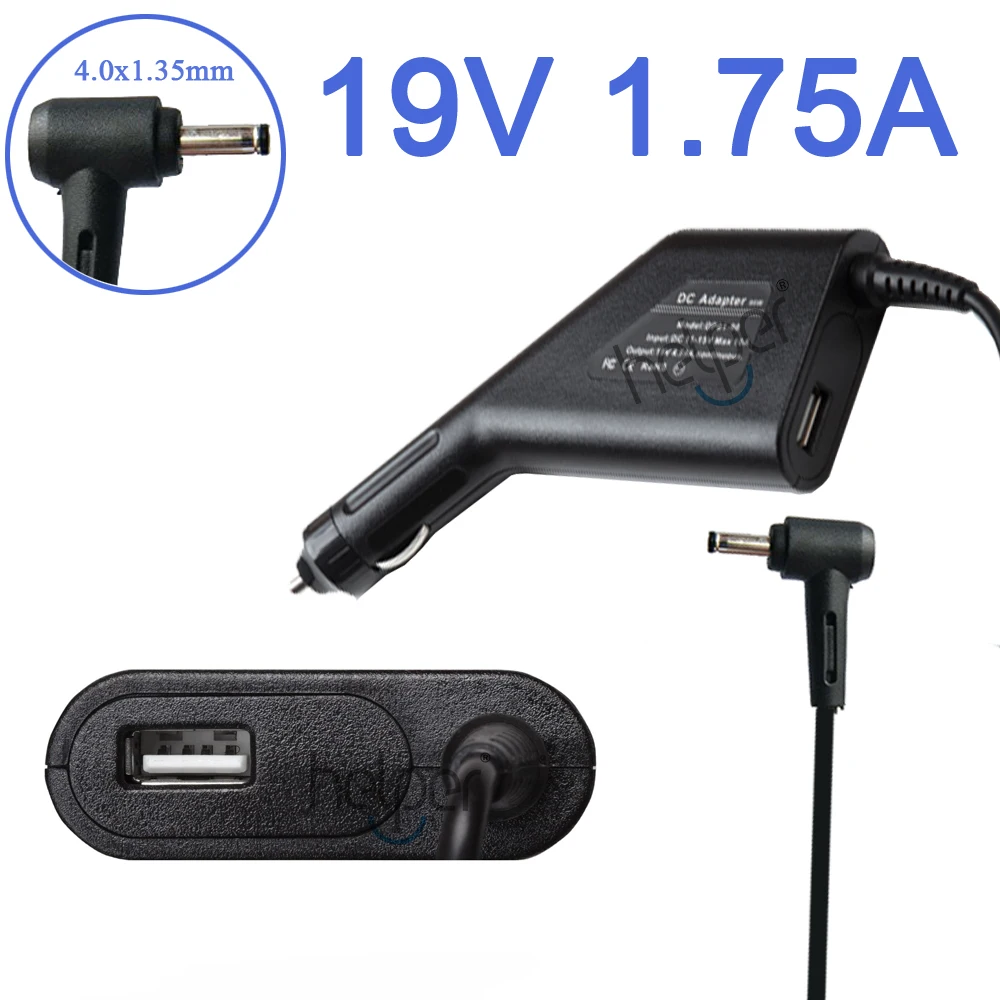 Car Charger Laptop Adapter 19V 1.75A 4.0*1.35mm 33W For ASUS Vivobook S200 S220 X200T X202E F201E Q200E Power Supply Tablet Car Charger Laptop Adapter 19V 1.75A 4.0*1.35mm 33W For ASUS Vivobook S200 S220 X200T X202E F201E Q200E Power Supply Tablet