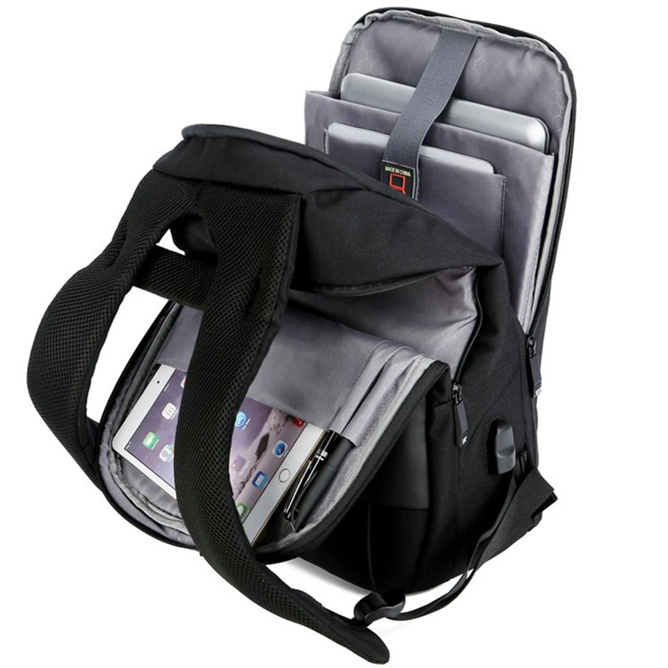 Waterproof Laptop Backpack Bag Men Women Male School Backpacks Large 15.6 Notebook USB Travel Bagpack Black Boy Girls Back Pack