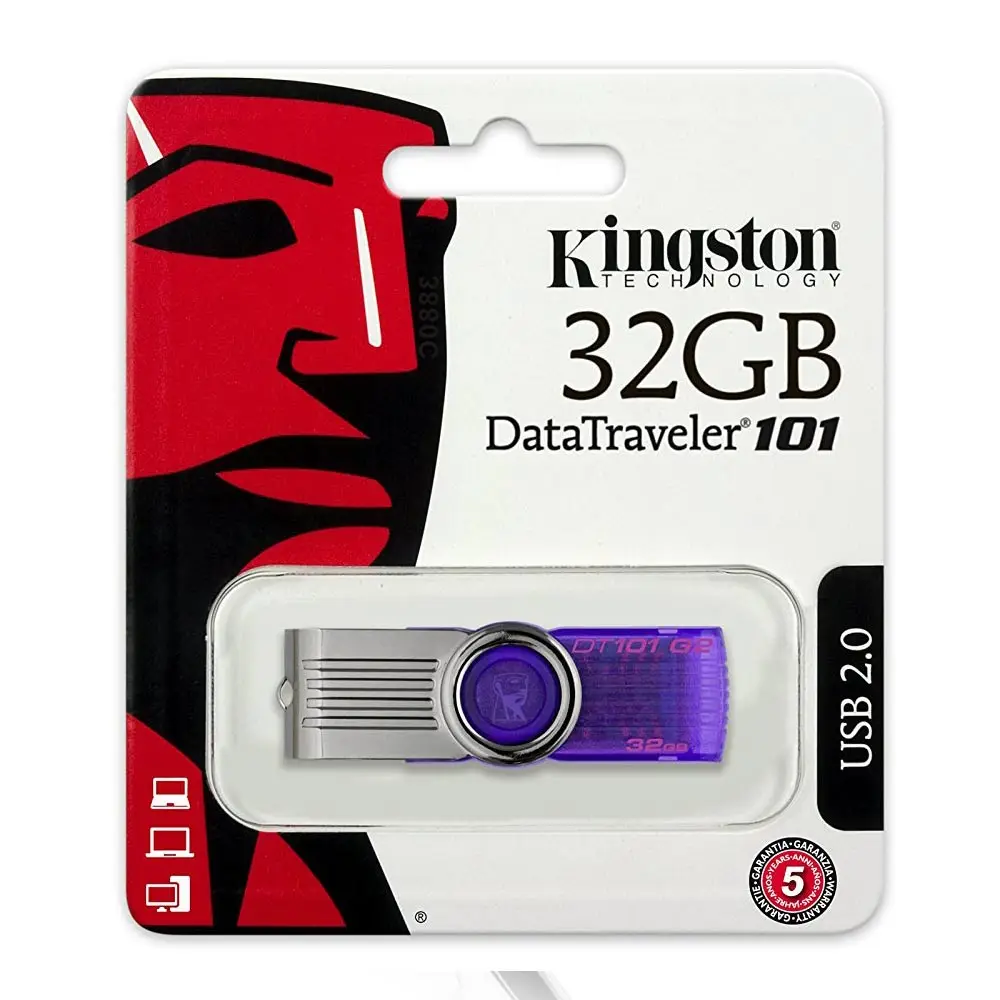 Оригинальный kingston USB флеш накопитель 32 Гб DT101G2 2 0 вращающийся usb флешка ГБ