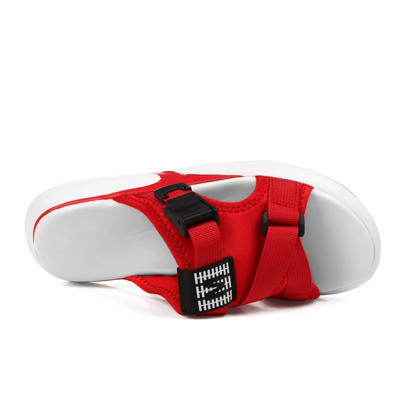 Women Summer Slippers Shoes Outdoor Sport Shoes Beach Diving Summer Sandals Red Color 3.5 High Increasing Light Weight 