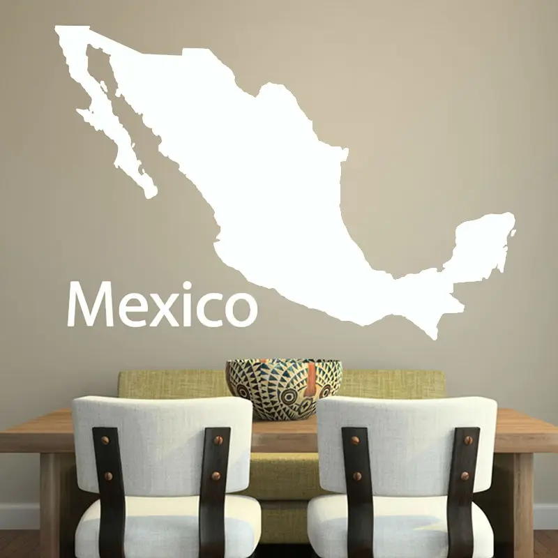 

DCTOP Cheapest Simple Outline Mexico Map Wall Decal Vinyl Adhesive Wall Sticker Wall Decorations Living Room Home Decor