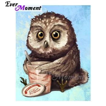 

Ever Moment Diamond Painting Owl Coffee Handmade Full Square Mosaic Picture Of Rhinestone Diamond Embroidery Home 3F1863