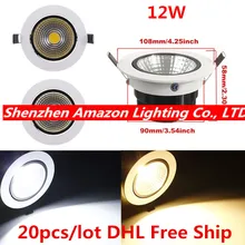 CE& RoHS COB светодиодный светильник высокой яркости 12 Вт COB светодиодный потолочный светильник спортивный фонарик 85-265 в DHL бесплатно 20 шт