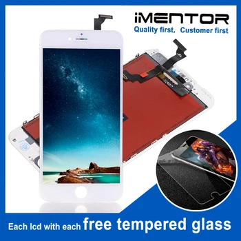 

10pcs TIANMA LCD black white for iphone 6 plus 5.5 lcd screen display replacement set free tempered glass 10pcs