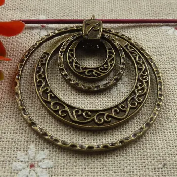 

18 pieces bronze plated earring connectors 50x43mm #1849