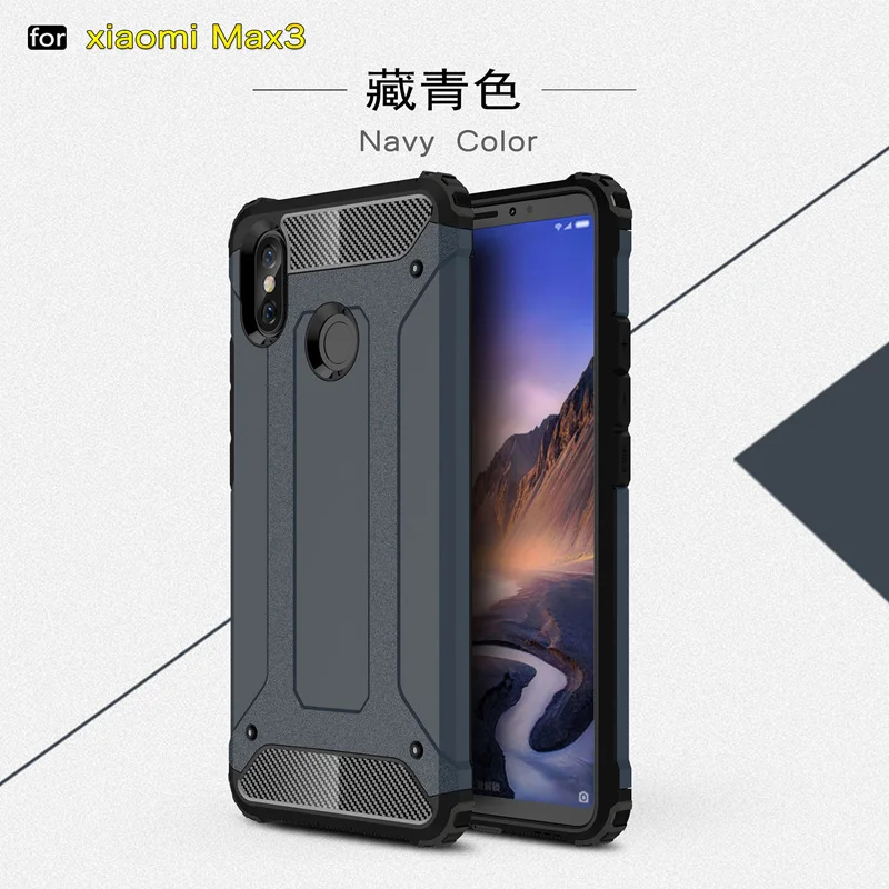 phone cases for xiaomi For Xiaomi Mi Max 3 Hybrid Shockproof Back Case Xaomi Xiomi Mi Max3 Bumper Cover Soft TPU and Hard PC Dual Protector Cases Funda best phone cases for xiaomi