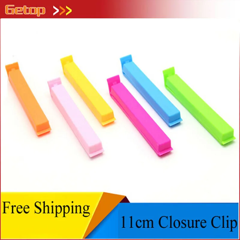 

2 Pieces/lot Simple Cute Food Storage Sealed Clip Colorful Candy Snack Closure Clip Length11cm Household Sundry