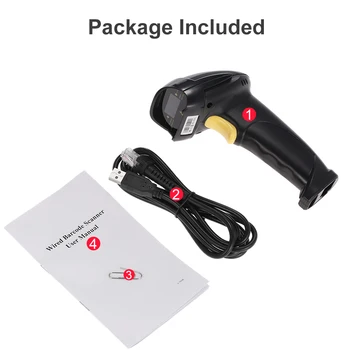 

RS8200 Cheap Hot Selling 1Pc New Handheld Wired Laser Barcode Scanner POS Bar Code Scanning Reader With USB Cable Free Shipping