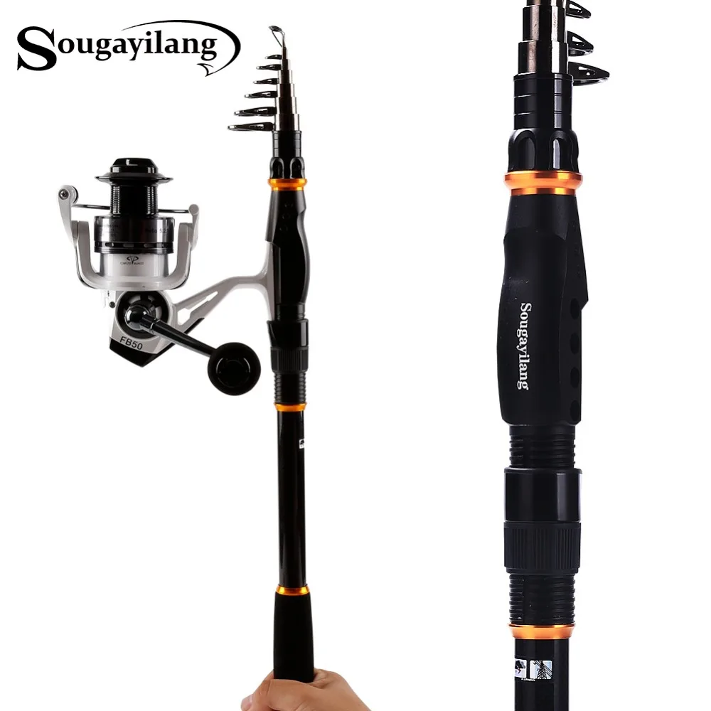 

Sougayilang 1.8-2.7M Telescopic Rod and 13+1BB Reel Combo Hard Fishing Rod of 99% Carbon Materials Carp Fishing Rod Reel Set Kit