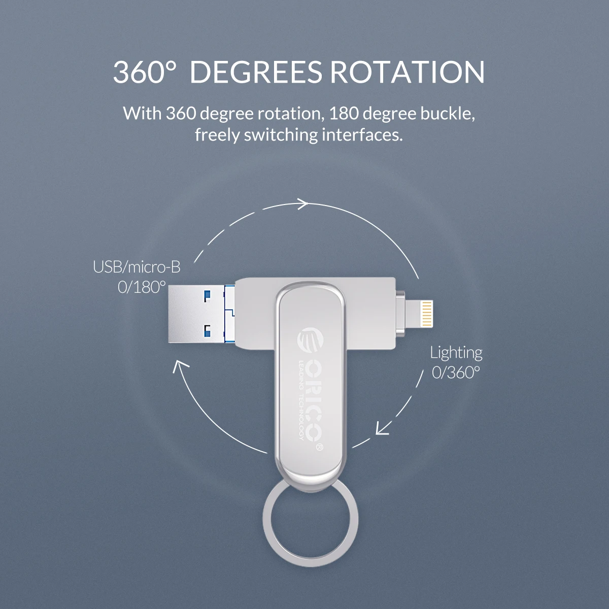 ORICO 3 в 1 u-диск 64 г 32 г USB флеш-накопитель освещение Micro B USB3.0 интерфейс флэш-диск поддержка для IOS/Andriod/PC систем