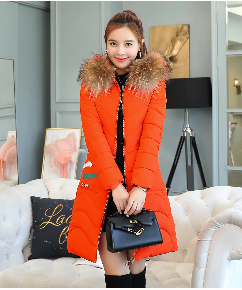 Women Winter Long Jacket Fake Fur Collar Hooded Parka Padded Coat Women 2018 Korean Thick Warm Slim Coats Jackets Female CH695 (10)