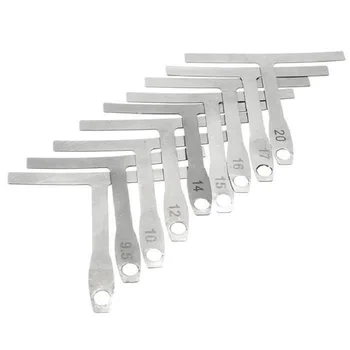 

9Pcs/Set Guitar Fret Radian Measuring Tool Electric Guitar Fingerboard Measuring Tape Guitar T-Shaped Ruler Guitar Accessories