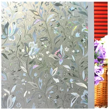 Оконная крышка пленка для дома декоративная без клея 3D статическое многоразовое декоративное стекло оконное Наклейки 60x200 см