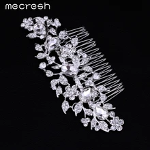 Mecresh Rhinestone de Imitación de Piedras Preciosas Nupcial Peines Del Pelo de la Tiara Del Pelo Accesorios de La Boda de La Joyería Caliente Venta FS007