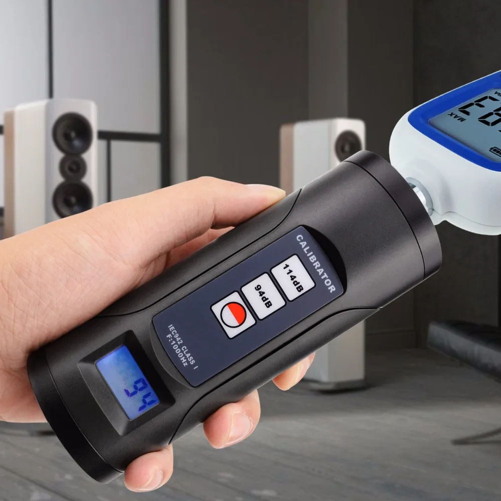 US $107.25 ND9B Digital Sound Level Meter Calibrator Professional Noise Decibel Tool 94dB amp 114dB for 12 and 1 inch Microphone