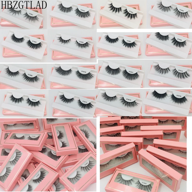 

2019 NEW 1/16 Pairs 3D Mink Hair Soft Single and Mixed Style False Eyelashes With Wispy Thick Lashes Extension Makeup Tools