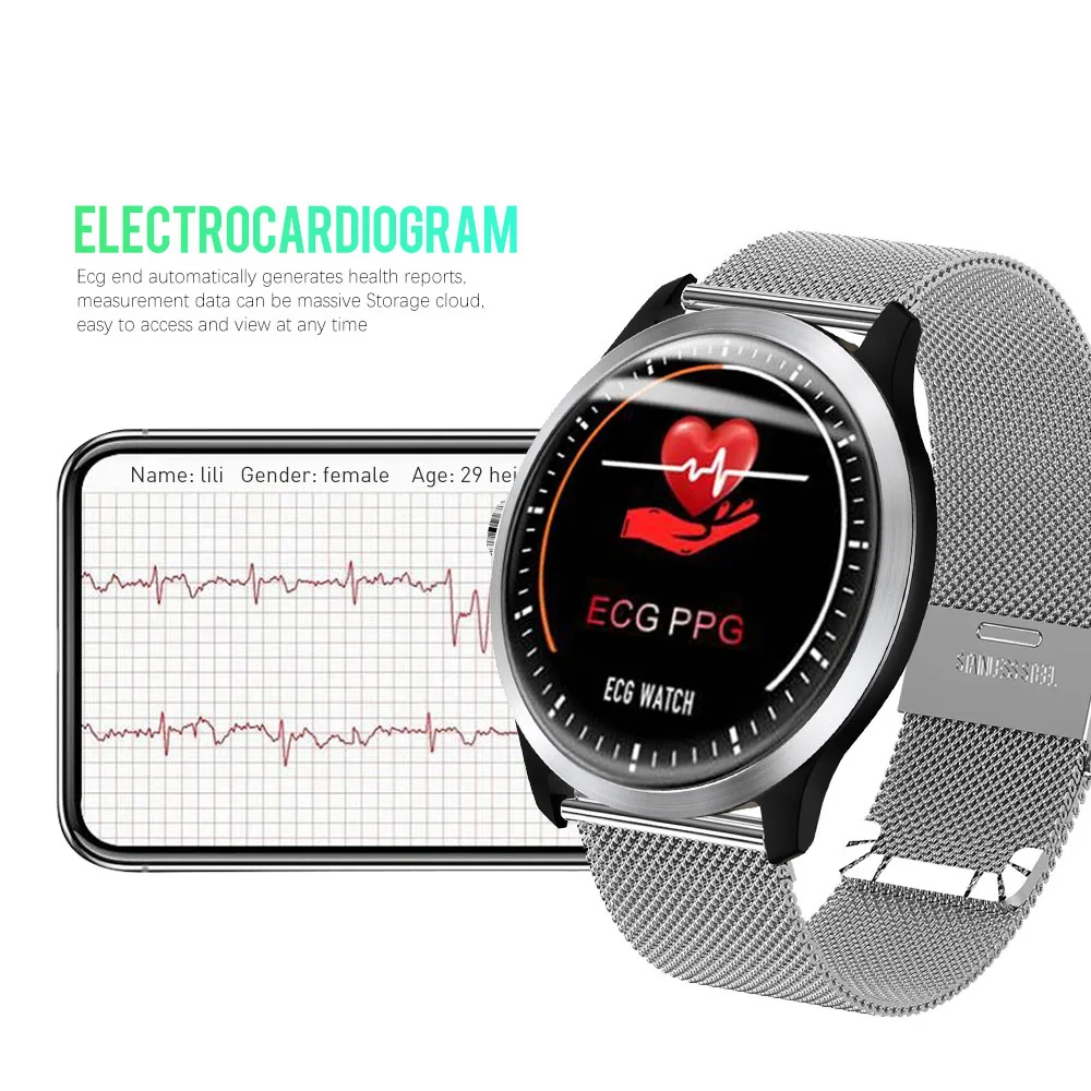  Smart Watch Men ECG PPG Fitness Bracelet Heart Rate Blood Pressure Monitor Waterproof Smartwatch fo
