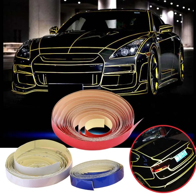 

2017 1cmx5M Reflective Car Body Stripe Sticker DIY Safe Reflective Stripe Tape