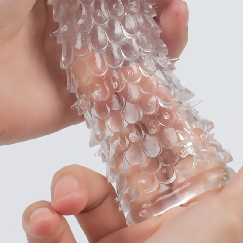 HC017scales penis sheath Reusable vibrator sleeve  (8)