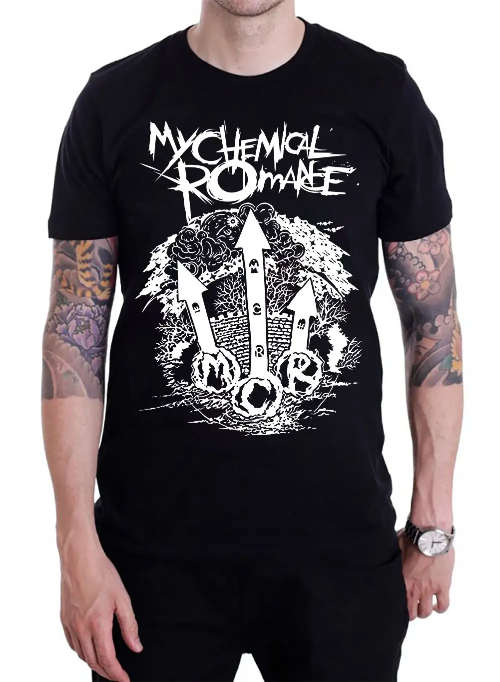 Модные Для мужчин футболка My Chemical Romance s черная S-XXL Высокое качество