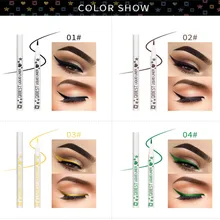 QIBEST водонепроницаемый легко носить макияж 12 цветная подводка для глаз жидкая матовая подводка для глаз портативный размер зеленый золотой коричневая подводка для глаз TSLM1