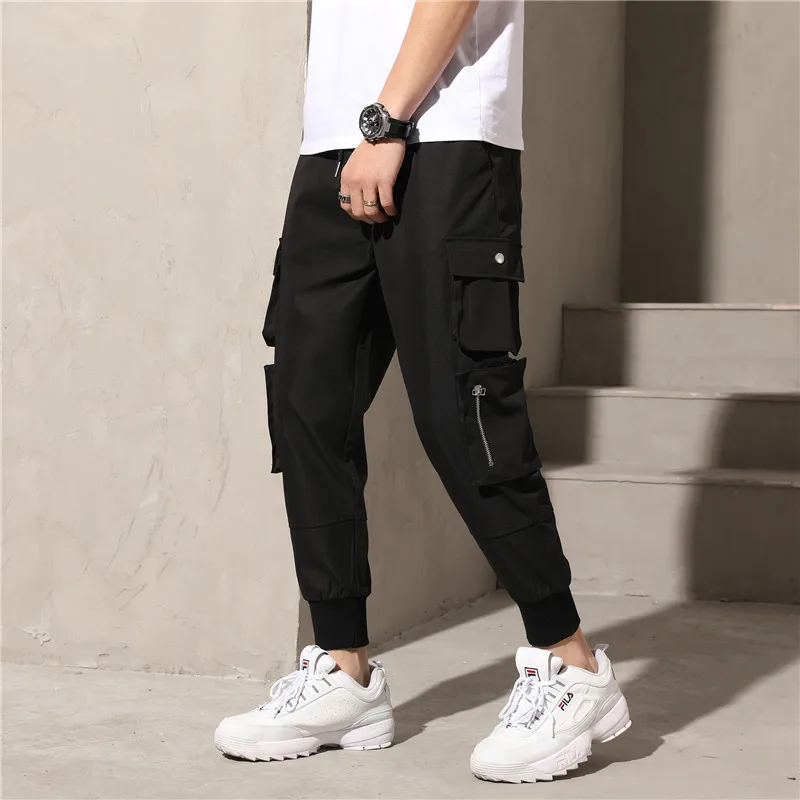 Новая модель повседневные брюки мужские Свободные Комбинезоны хип-хоп Корейская версия трендовые леггинсы обтягивающие брюки