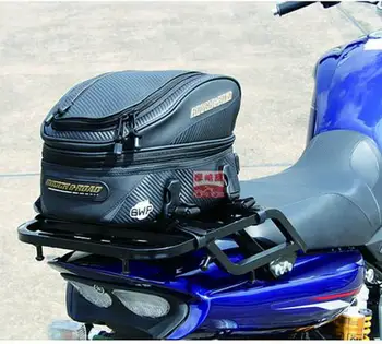 2019 New Rough&Road RR9019 Carbon fiber tail bag Motorcycle Rear Sport Back Seat Bag Car Tail Bags 2019 new rough road rr9018 motorcycle rear seat package hangback bag after the bags rain cover cycling