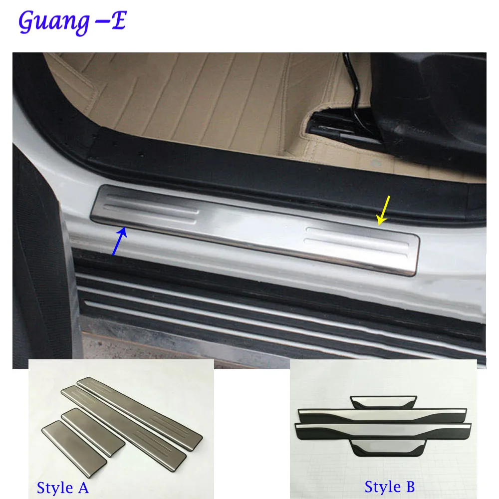 

Car Stainless Steel/plastic pedal Door sill scuff plate Cover external threshold part For Mazda CX-5 CX5 2013 2014 2015 2016