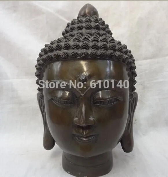 

Tibet Bronze Buddhist Blessing Prayer Joss Set Shakyamuni Buddha Head Statue