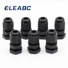 10 шт. PG7 черные пластиковые Водонепроницаемые кабельные сальники соединения