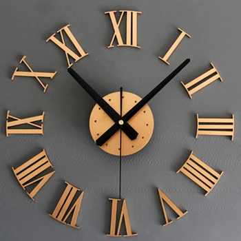 

Acrylic Art Wall Clock Creative Europe Style 3d Living Room Digital Diy Wall Stickers Clock Horloge Mural Home Decor 60A0818
