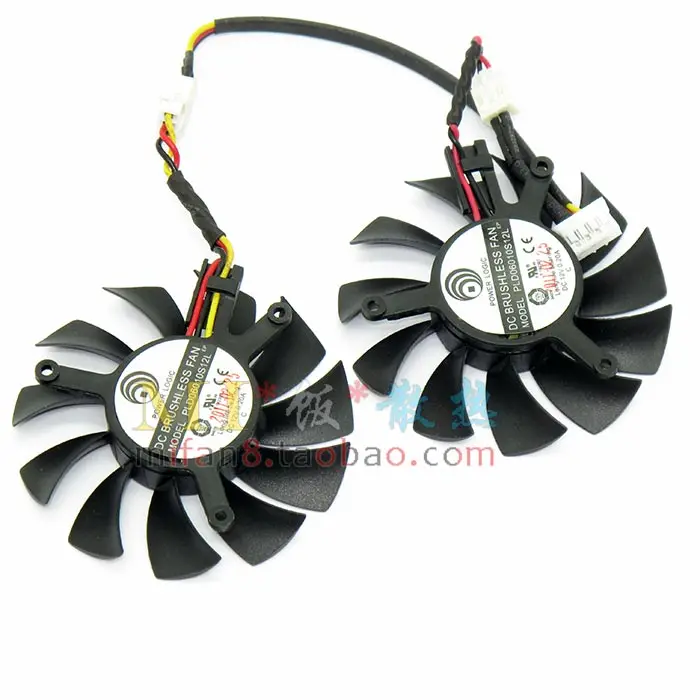 Emacro для Power Logic PLD06010S12L DC 12 В 0.20A Dia. 55 мм C.T.C 39 мм 2-блок вентилятора Бескаркасный вентилятор