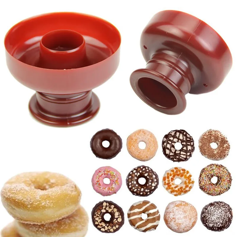5pcs/lot DIY Plastic Donut Mold Doughnut Desserts Cutter Maker Useful Home Kitchen Bakery Donuts DIY Model Biscuits Mold