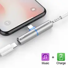 New Adapter for Lightning to 3 5mm Aux Adaptador Jack for iPhone 7 8 X plus Headphone Splitter Charging Audio Cable Adaptador