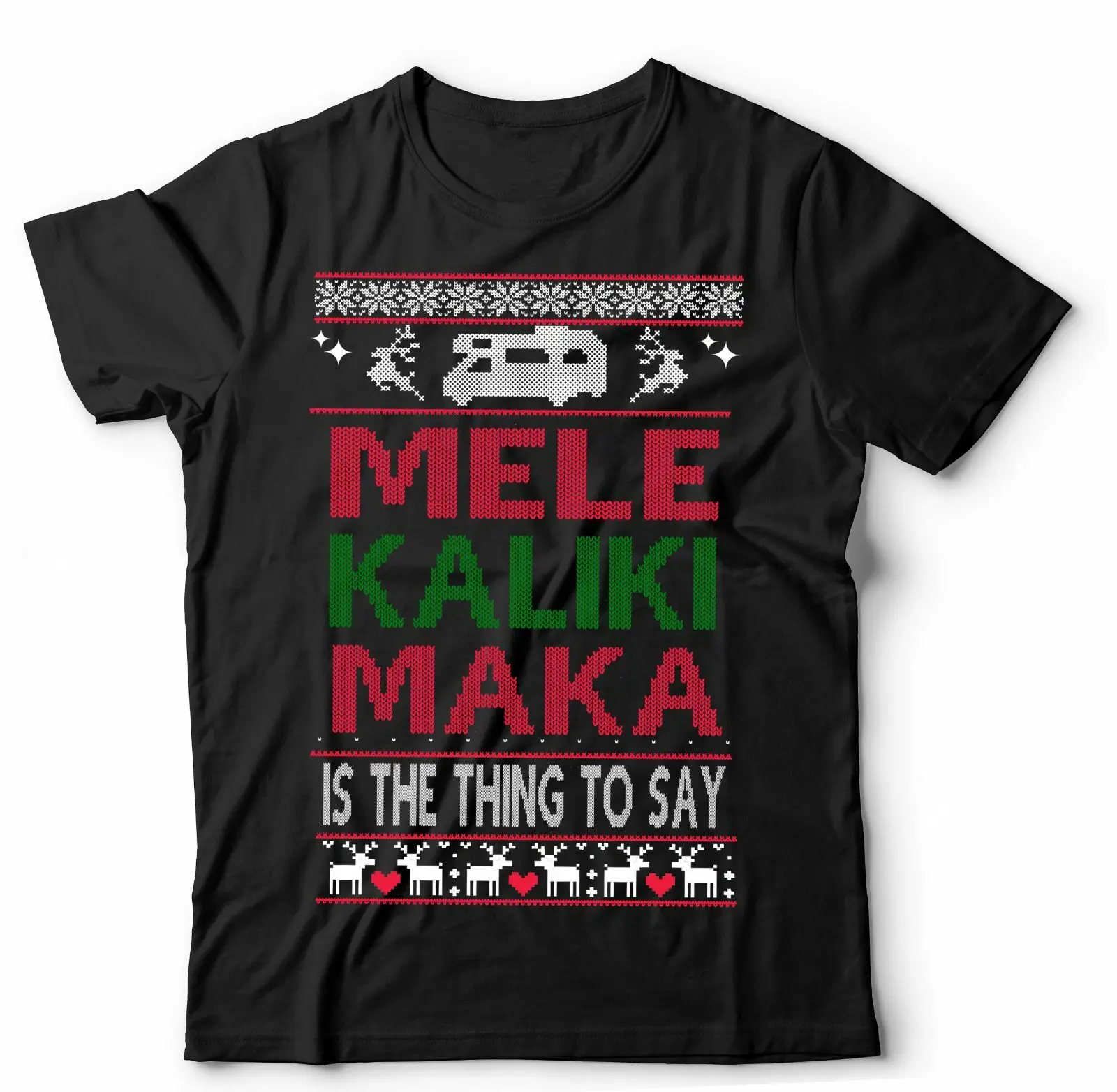 Рождественская футболка Mele Kalikimaka забавный Уродливый Рождественский свитер