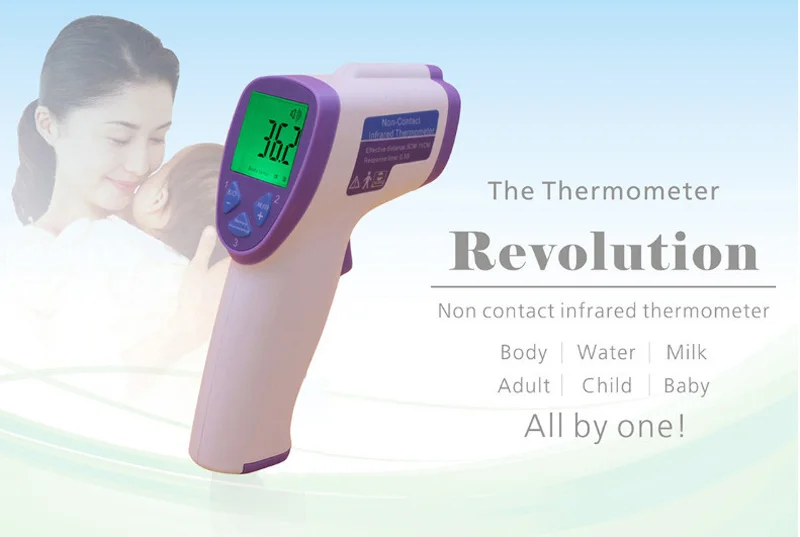 LCD Digital Fever Thermometer Infrared Forehead Body Non-Contact LCD Ir Termometro Electronic Medical milk Child Baby Adult Care