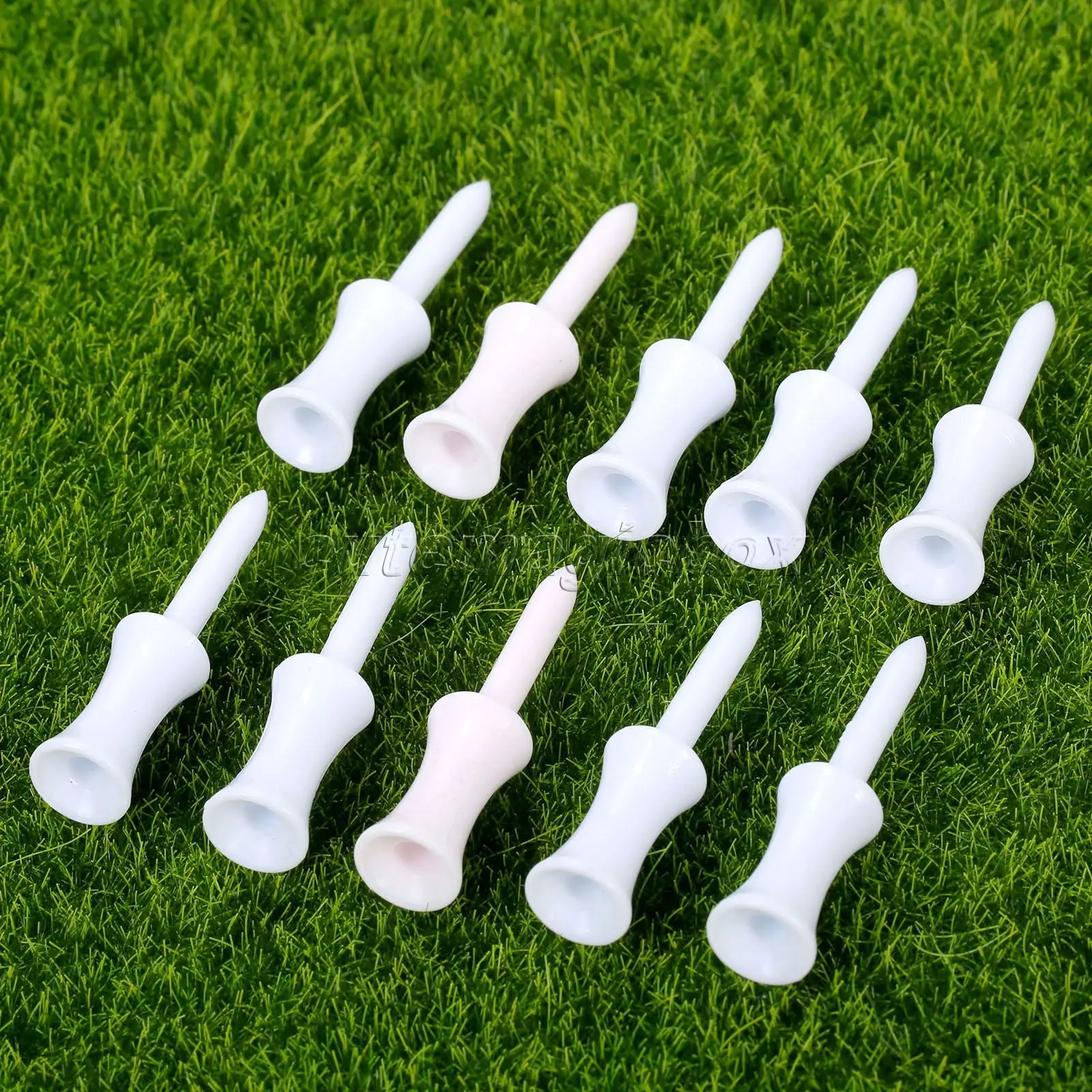 100pcs /Pack Plastic Step Down Golf Tees Graduated Castle Golf Tee