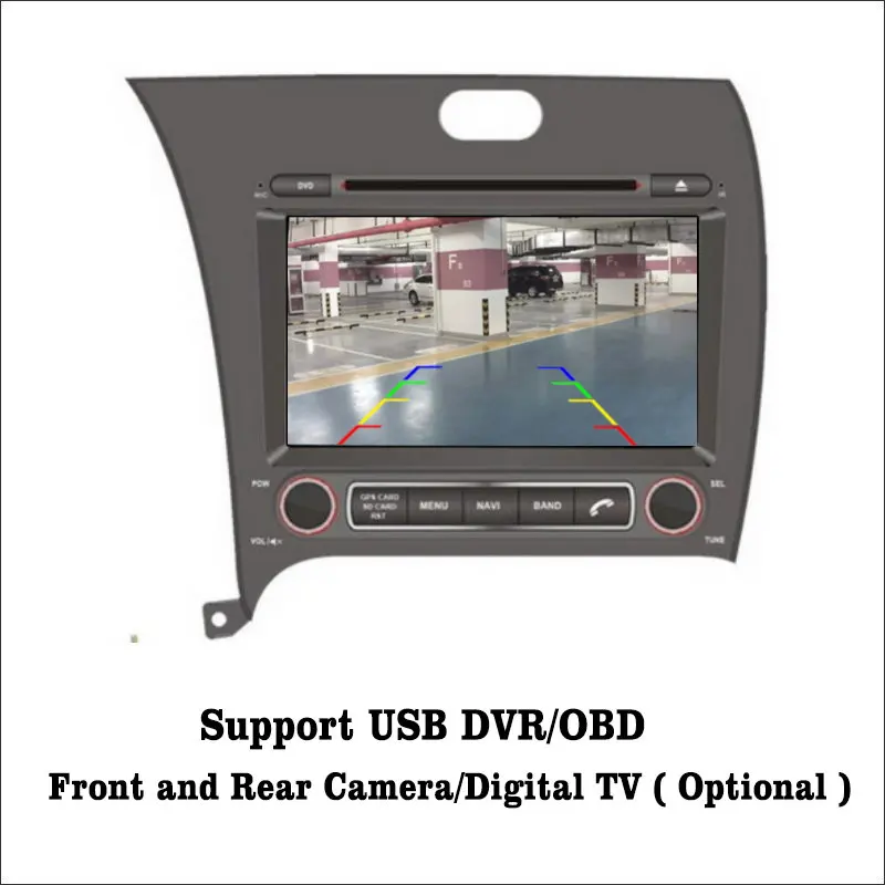 Cheap Liislee Android 7.1 2G RAM For Kia Cerato/K3/Forte Car Radio Audio Video Multimedia DVD Player WIFI DVR GPS Navi Navigation 4