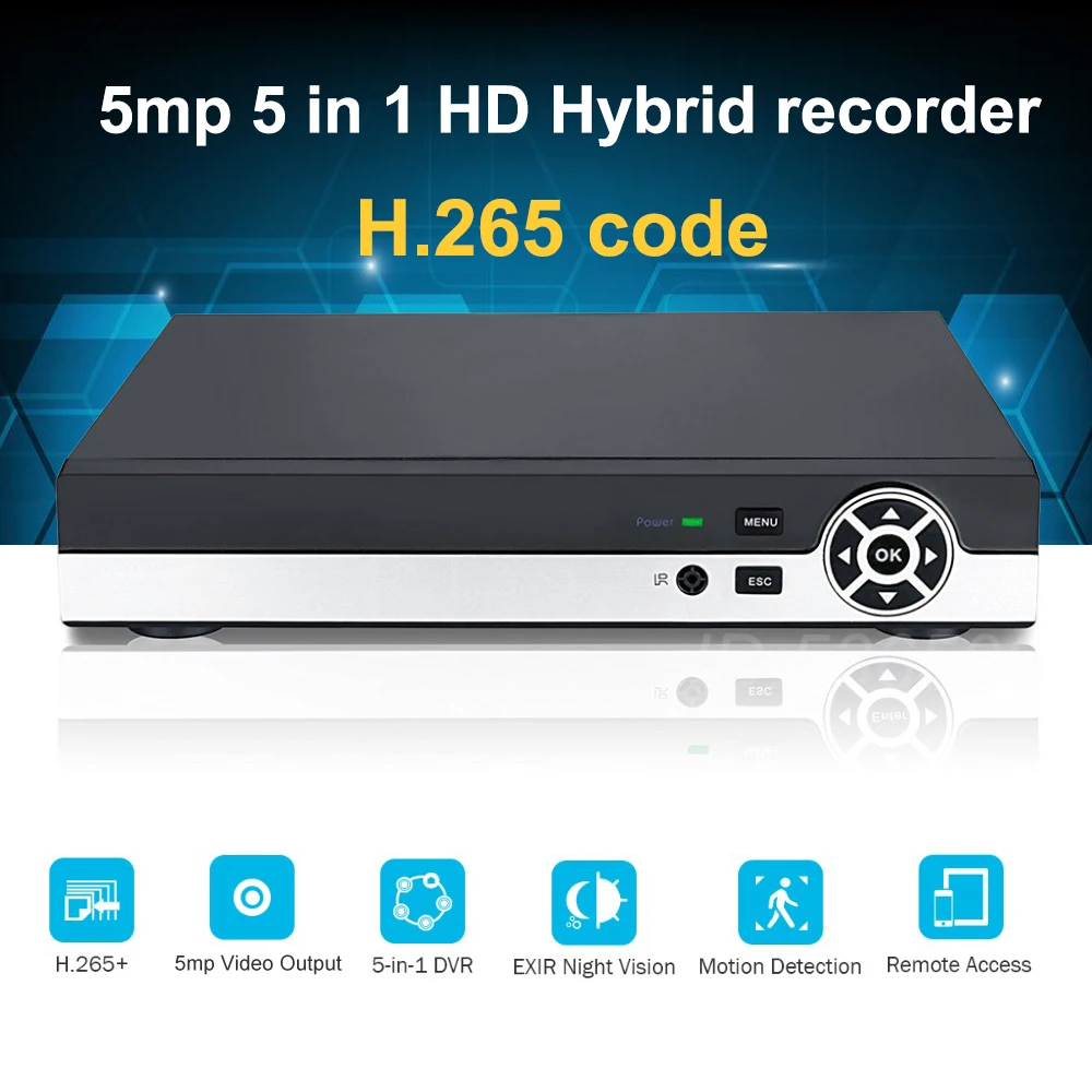 Обновление 8CH 5MP H.265 супер CCTV XVR AHD NVR DVR цифровой видеорегистратор для CVI TVI
