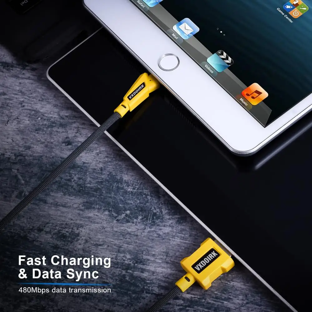 Vxdoirk MFi кабель USB для iPhone X Xs Max XR 2.4A быстрой зарядки передачи данных 8 7 6 Plus|Кабели