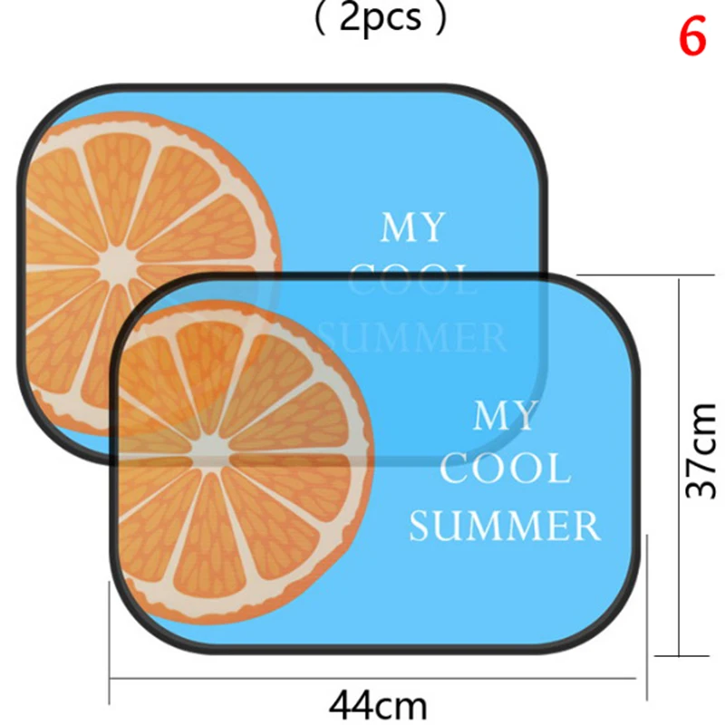 2 шт 8 стилей Анти универсальный автомобиль окна Детские Солнцезащитные оттенки милый Декор автомобиля по мотивам мультфильма занавески - Цвет: orange