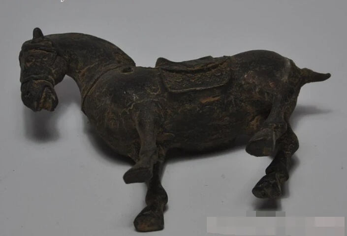 

S0543 8"china fengshui bronze animal Success Running horse steed tangma Mounts statue